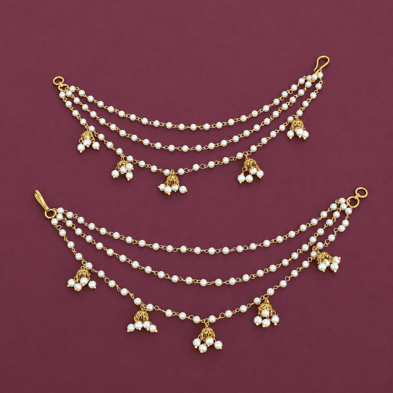 Opalis Ear Chains in Golden