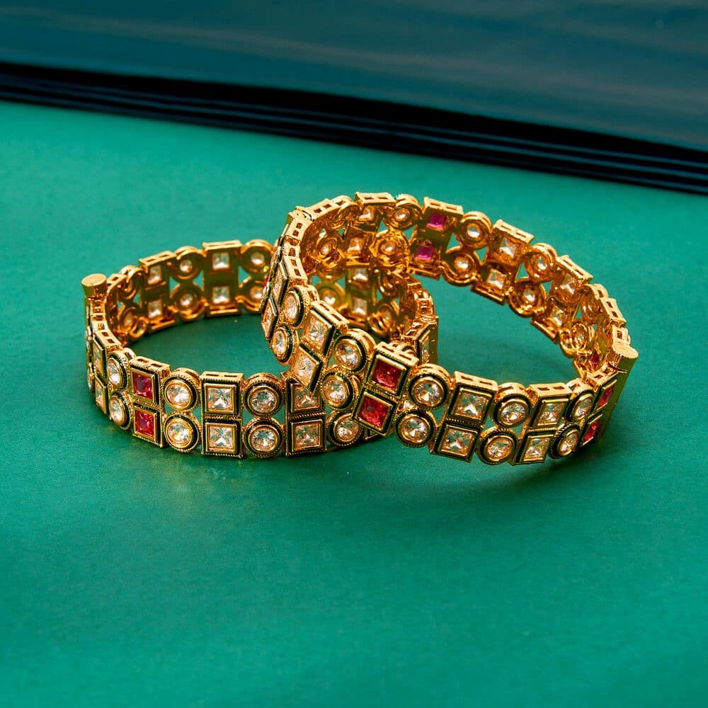 Lumira Bangles in Ruby Green, size 2.6